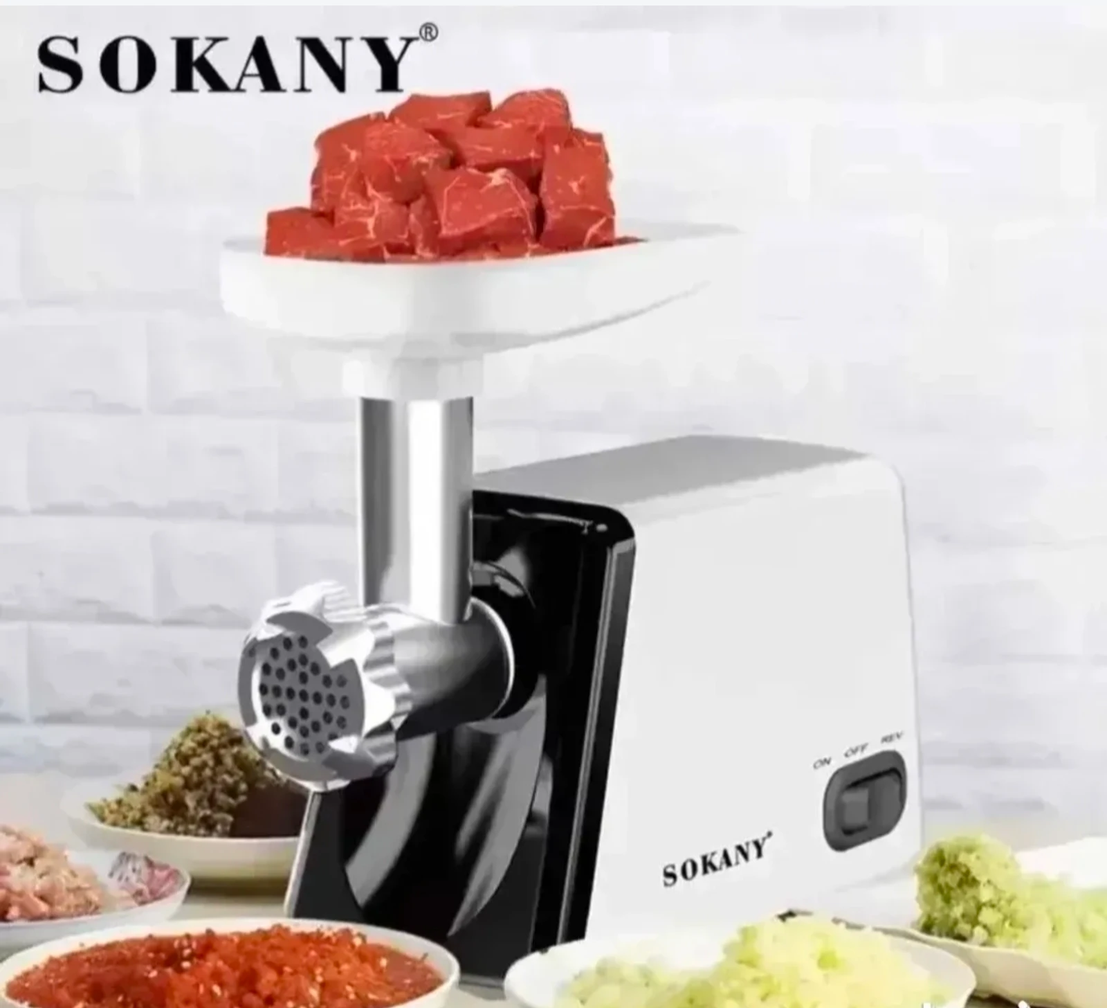 Elektricna Mašina za mlevenje mesa i kobasicu Sokany 2500w